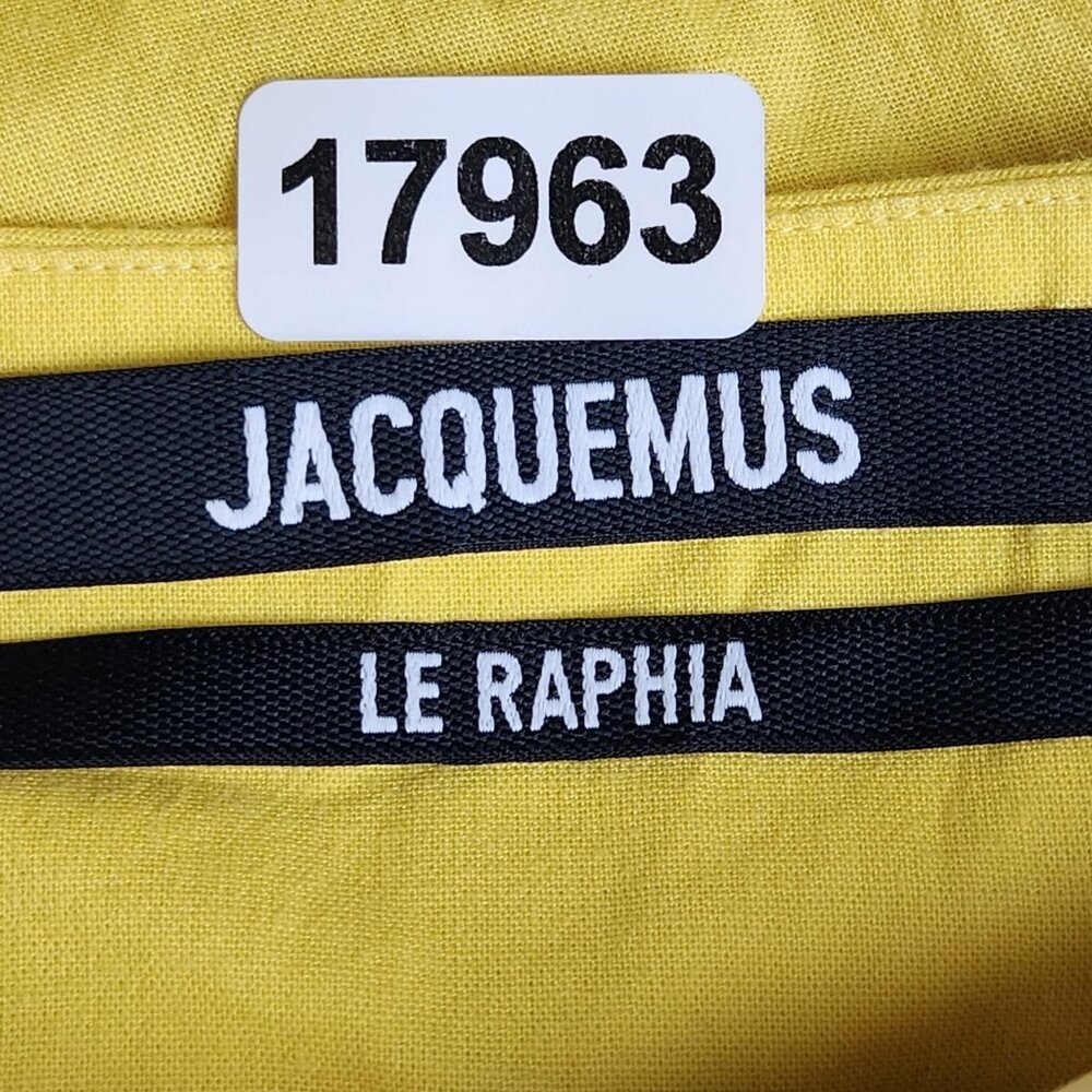 Jacquemus Dress Womens 38 US6 Yellow Le Raphia La Robe Saudade Mini Bodycon - Picture 10 of 12